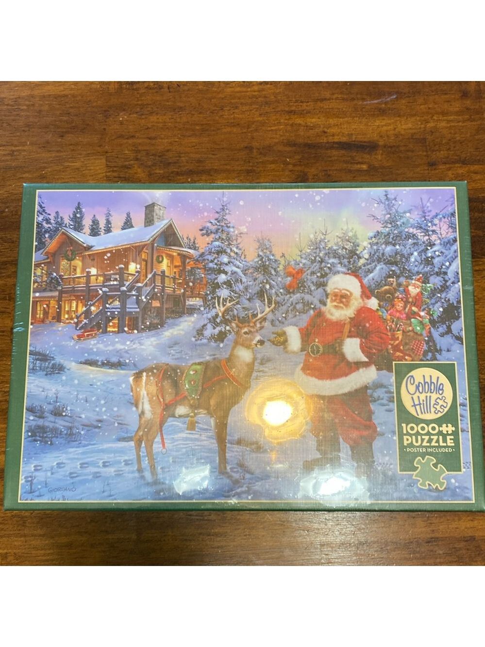 Brand new, sealed, Cobble Hill 1,000 piece Christmas puzzle “A Visit From Santa”